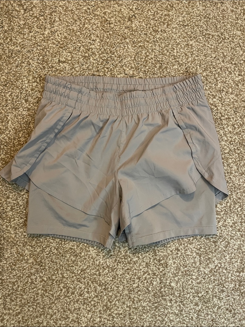 Athleta Racer Run 2 in 1 Athletic Shorts